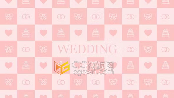AE模板-10个温馨粉色浪漫主题婚礼情人节视频制作动画背景