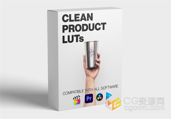 10个明亮清晰白色产品LUT调色商业广告图片视频专业校色Clean Products LUT