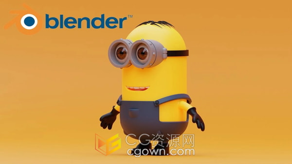 Blender创建三维小黄人建模渲染视频教程下载