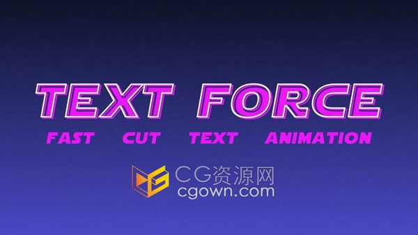 AE脚本Text Force v1.9.0根据音频全自动生成快闪文字标题动画