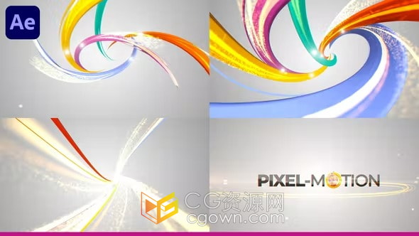 丝带光线粒子线条动画LOGO片头视频AE模板-CG资源网 丝带光线粒子线条动画LOGO片头视频AE模板