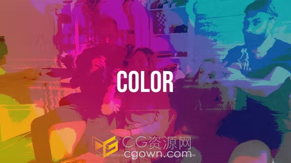 Color FX 20個(gè)顏色擾亂畫(huà)面故障效果特效AE模板