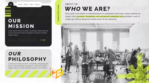 AE企業(yè)公司宣傳片模板現(xiàn)代紙張演示文稿排版介紹動畫視頻