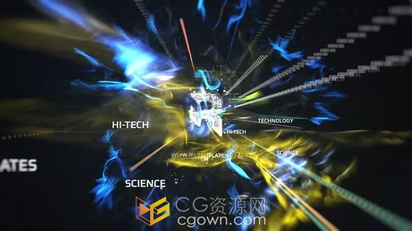 Hi-Tech Logo高科技視頻片頭動畫AE模板