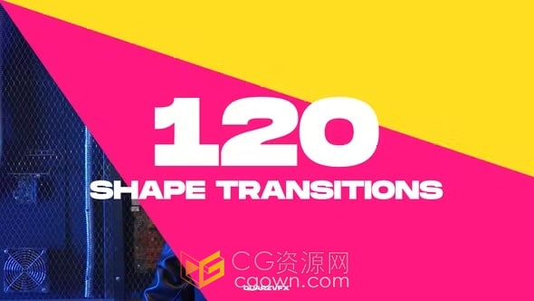 120 Shape Transitions图形动画过渡转场视频效果AE模板