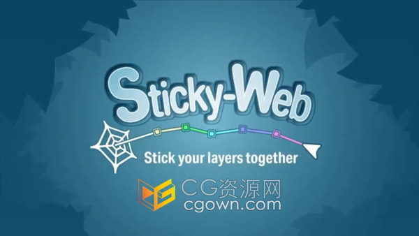Sticky-Web v1.0 AE脚本快速在合成图层父子关系链接
