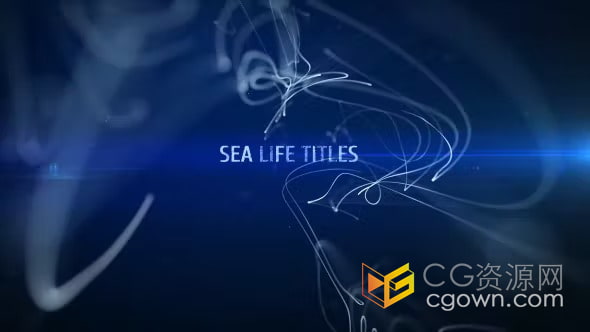 带有粒子和轨迹的3D电影字幕效果冲浪旅行海上休闲活动视频标题-AE模板