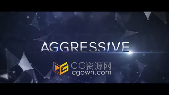 Aggressive Trailer酷炫标题动画故障效果电影预告片-AE模板