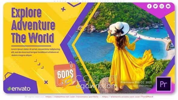 PR模板-度假村旅行社预订网站宾馆酒店广告旅游路线宣传视频