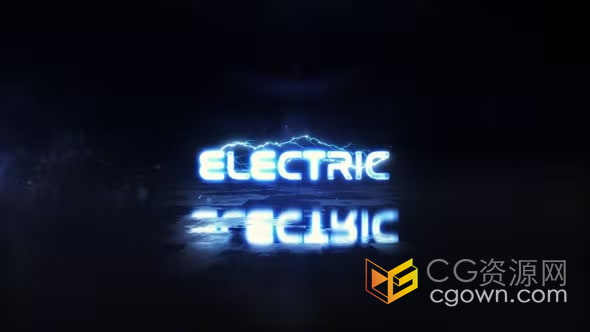 Electric Logo Opener发光能量标题标志片头AE模板