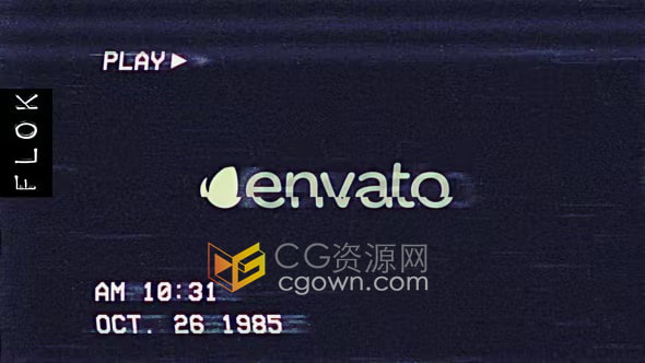 AE模板-特效VHS复古盒式磁带损坏6合1故障效果标志展示