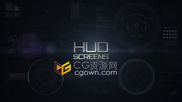 HUD屏幕界面高科技全息圖標背景元素AE模板免費下載