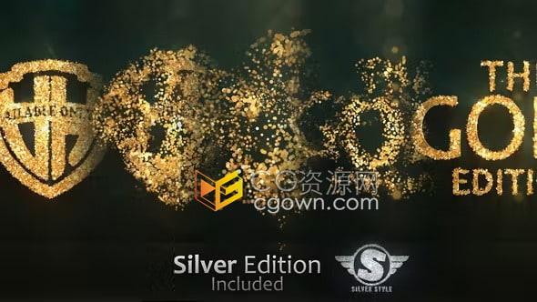 闪光奢华金色粒子徽标Glitter Gold Particles Logo-AE模板