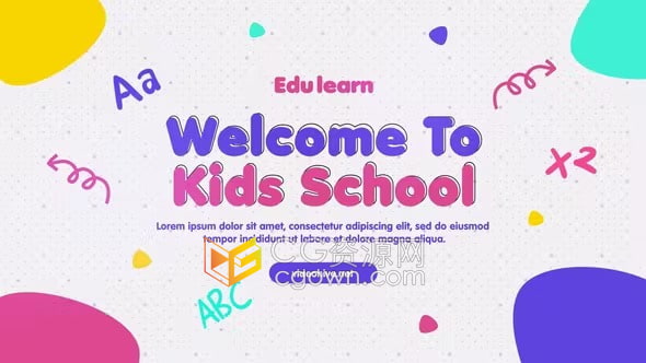 有趣快乐儿童假期兴趣班夏令营培训课程介绍教育机构宣传-AE模板