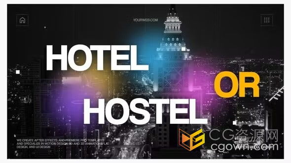 AE模板-度假酒店公寓宣传广告旅游节目开场视频Hotel Promo
