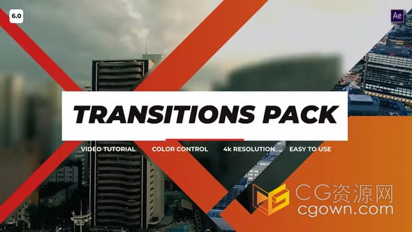 16个视频过渡元素包Transitions Pack 6.0-AE免费转场模板