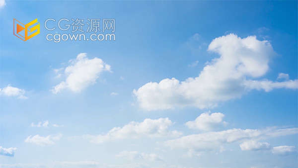 实拍自然风光蓝天白云延时摄影视频素材