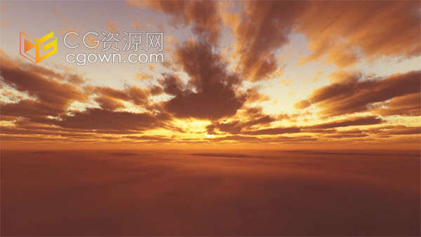 震撼天空夕阳云彩火烧云自然风光实拍视频素材