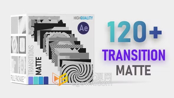 120多种图形动画遮罩视频转场过渡Mate Transition AE模板
