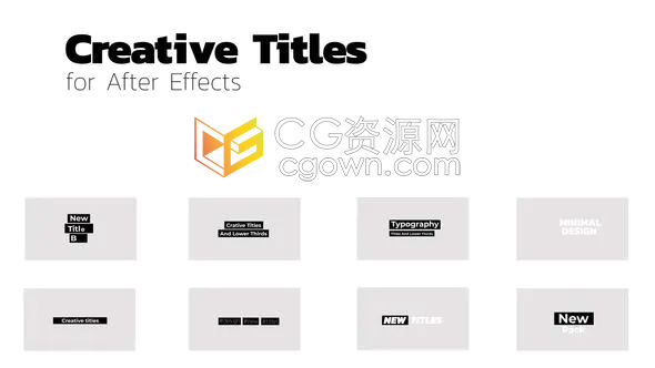 Creative Titles FCPX插件创意文字标题动画4K分辨率