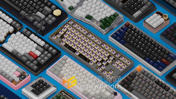 Keyboard Render Kit 2 Blender插件机械键盘模型预设与渲染