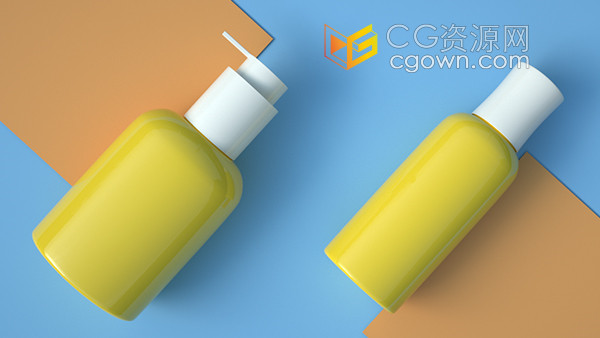 C4D洗发水塑料瓶子化妆品产品三维模型
