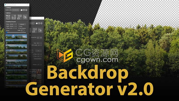 Backdrop Generator V2.0 3ds Max插件2D背景生成器工具