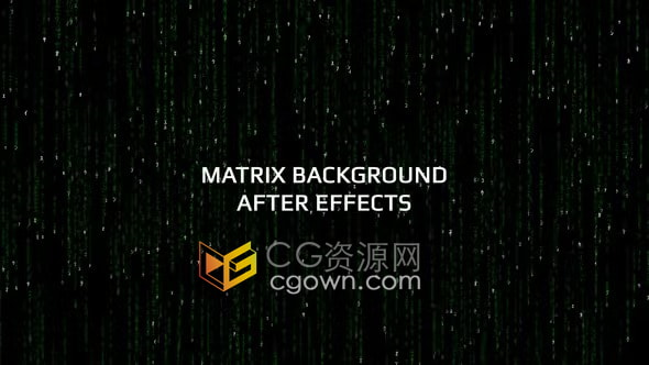 AE模板-矩陣背景Matrix Background技術(shù)背景元素