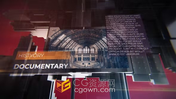 3D史诗电影戏剧历史纪录片开场介绍AE视频模板