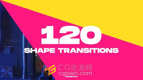 120 Shape Transitions實(shí)用圖形形狀視頻轉(zhuǎn)場(chǎng)-AE與PR過(guò)渡模板