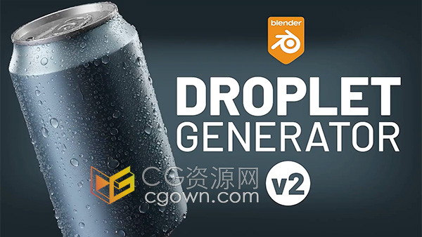 Droplet Generator v2 Blender插件生成逼真三维水珠液滴