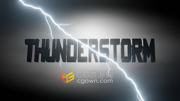 Blender插件Thunderstorm V1.2 創(chuàng)建閃電打雷下雨烏云