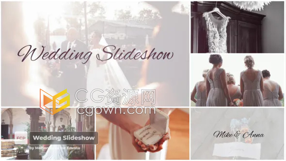 Wedding Slideshow FCPX插件婚礼视频相册照片幻灯片动画制作