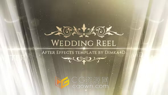 AE模板-创建美丽感人的婚礼视频独特浪漫回忆电子相册