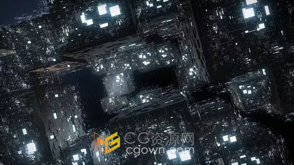 3d模型场景赛博朋克数据设备数字未来创新科幻空间技术宣传视频AE模板