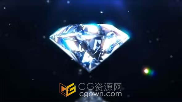 辉煌水晶钻石3D动画演绎LOGO视频片头4K分辨率AE模板