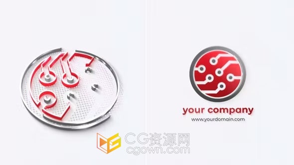 Corporate Logo AE模板下载芯片科技公司视频片头动画