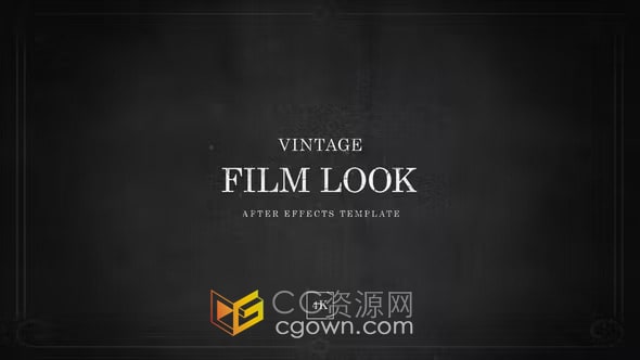AE模板-复古电影幻灯片Vintage Film Look Template in 4K