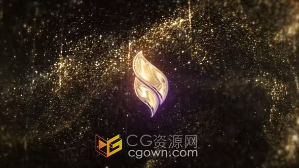 豪華金色粒子特效宣傳標(biāo)題開(kāi)場(chǎng)視頻片頭LOGO動(dòng)畫(huà)AE模板