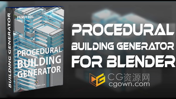 Procedural Building Generator V1.3 Blender插件程序化三维建筑楼房生成器