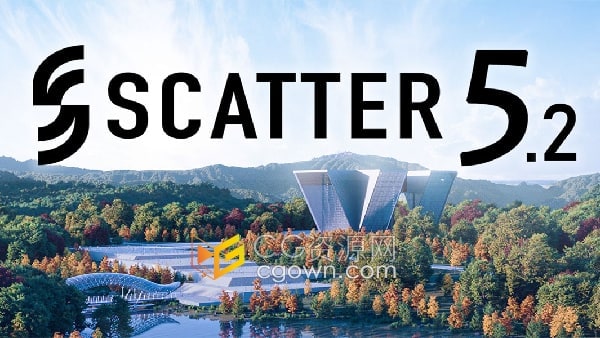 Blender插件Scatter 5.3生成花草植物散射工具