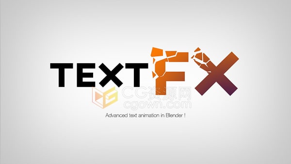 Text Effects Blender插件制作文字三维动画效果