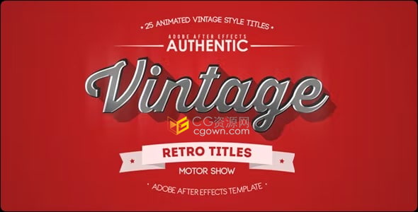 Animated Vintage Titles AE模板25組經(jīng)典復(fù)古標(biāo)題排版動畫