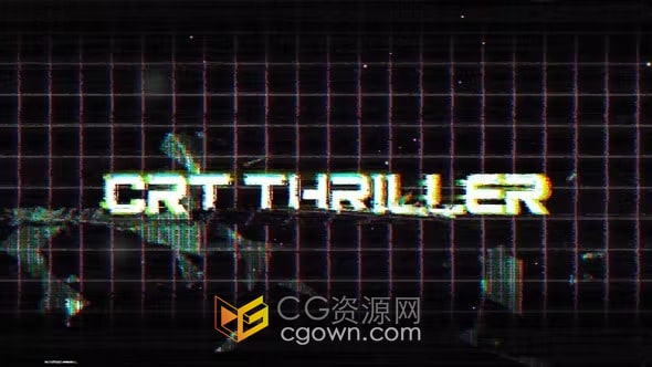 AE模板-VHS Thriller故障錄制畫面效果驚悚懸疑電影視頻預(yù)告片