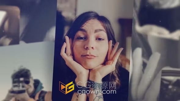 照片幻燈片AE模板優(yōu)雅回憶浪漫旅行情人婚禮視頻相冊