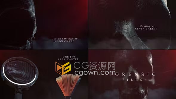 法醫(yī)偵探調(diào)查案件追蹤懸疑事件電視節(jié)目驚悚犯罪電影預(yù)告片-AE模板