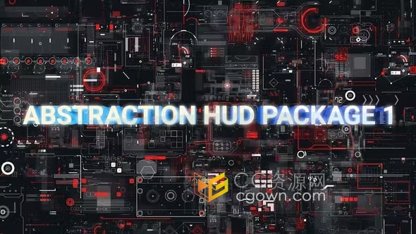 AE模板-25種高科技HUD元素包 Abstraction HUD Pack 1