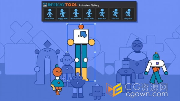 Deekay Tool V1.1.5 AE脚本一键创建卡通角色骨骼动作绑定MG动画制作