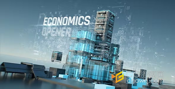 AE模板-商业经济栏目开场白金融企业成长介绍高科技片头