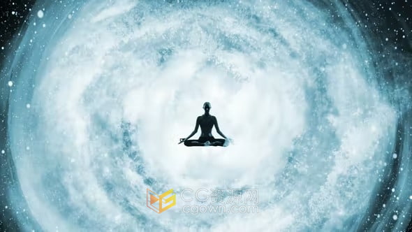 瑜伽宣传视频片头灵感星云背景动画-AE模板下载